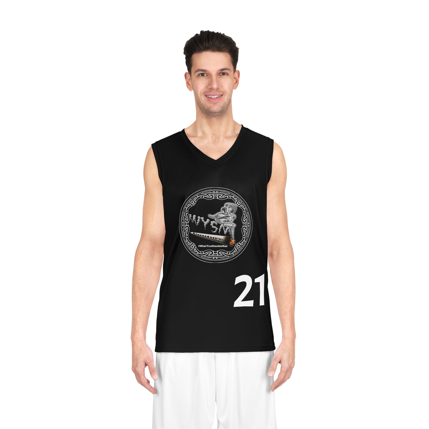 WYSM #Whatyousmokinman Classic Basketball Jersey